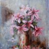 Kvety vo váze – olejomaľba